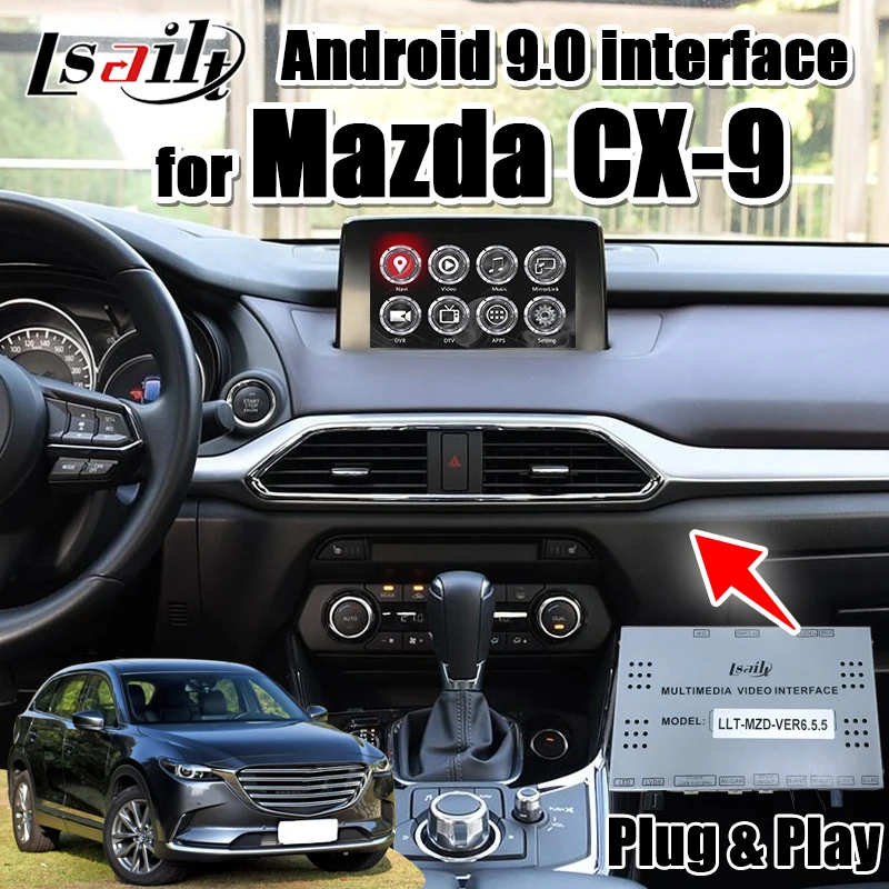 Lsailt Android автомобильный видео интерфейс навигационная коробка для CX-9 CX-5 MX-5 2014-2020 с