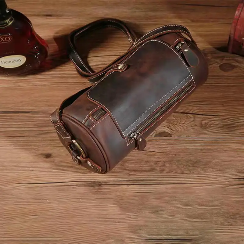

New Fashion Genuine Leather Shoulder Bag men Leather Messenger Bag Men Crossbody Bag Male Casual Sling Bag Leisure Vintage Brown