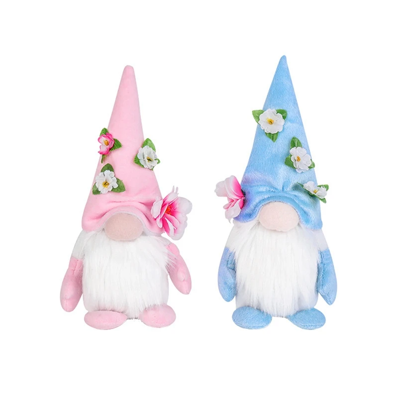 

2 Pcs Mother's Day Doll Gnome Gifts Holiday Decoration Kids Birthday Present Tomte Plush Doll, Home Tabletop Ornaments
