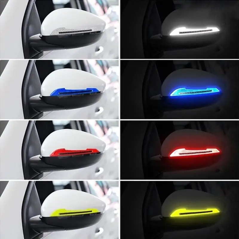 Car Safety Warning Reflective Sticker Rearview Mirror Car-styling Decorative Strip