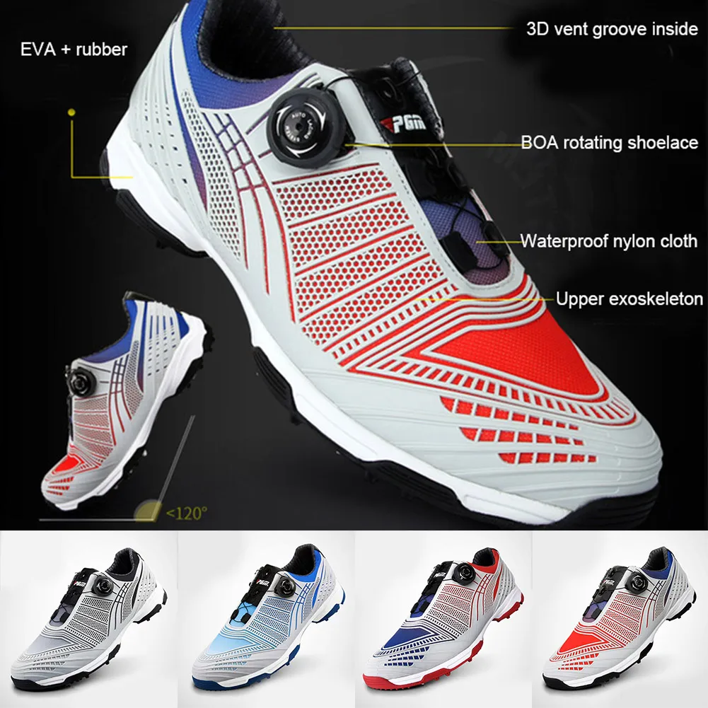 

Drawbar Golf Shoes Men Sports Shoes Waterproof Sports Sneakers Knobs Shoelace Buckle Anti-slip YS-BUY