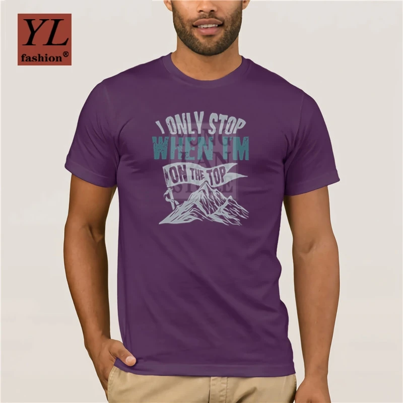 

Custom Hiking Mountaineering T Shirt Cotton Casual Leisure Mens T Shirts Round