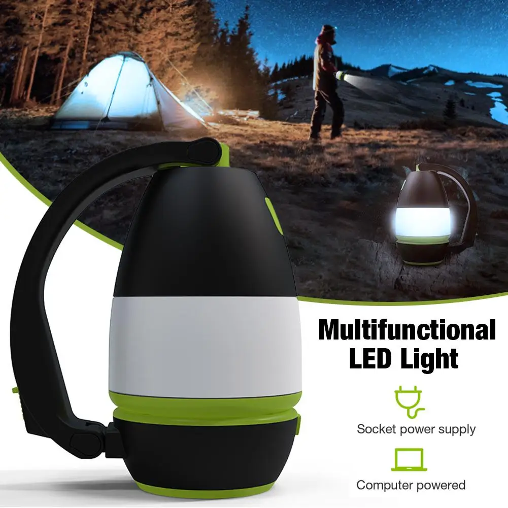 

5W Multifunctional Camping Light LED USB Charging Table Lamp Flashlight 3 Levels Lighting Mode For Outdoor Tent Night Fishing