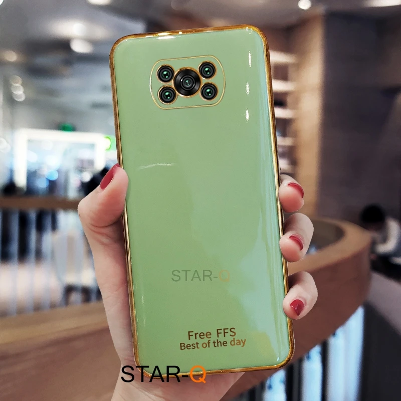 luxury plating silicone phone case on for xiaomi mi poco x3 pro nfc x3pro electroplate gold bumper soft protective back cover free global shipping
