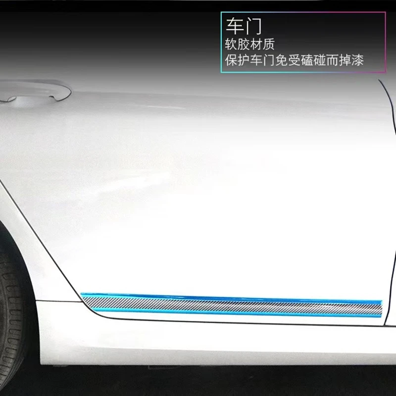 

Car Threshold StripUniversal Modified Pedal Trim Strip, Carbon Fiber Grain Bumper Trunk Guard Plate, Anti-collision Sticker