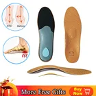 Кожаные ортопедические стельки, поддержка плоскостопия и свода стопы, для мужчин, женщин и детей
