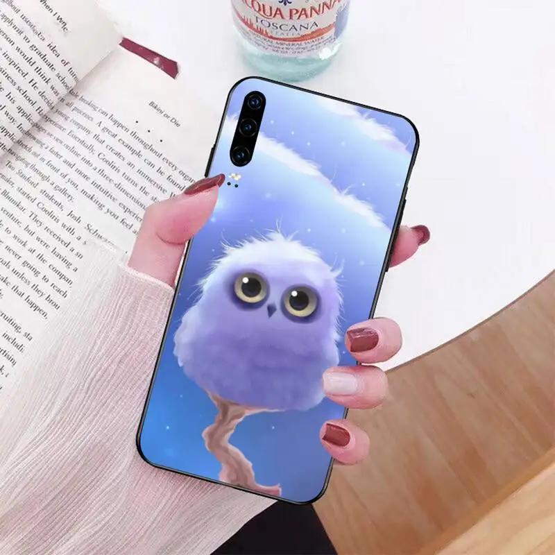 NBDRUICAI милый чехол с изображением совы черный мягкий для телефона Huawei Honor 20 10 9 8 8x 8c