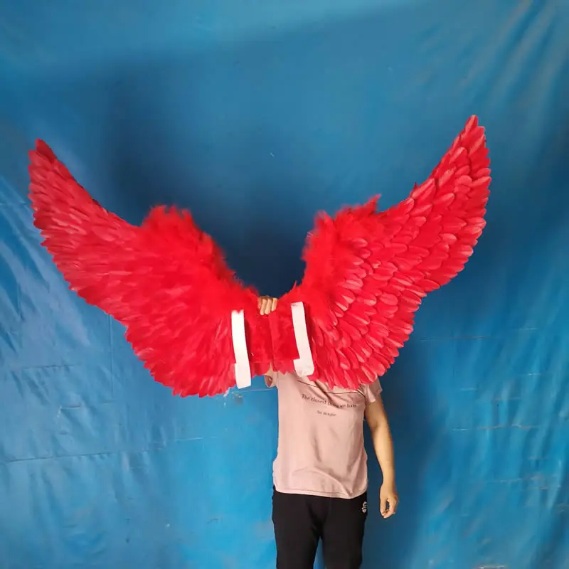 Высококачественные розово-Красные Белые Черные Красные большие крылья ангела