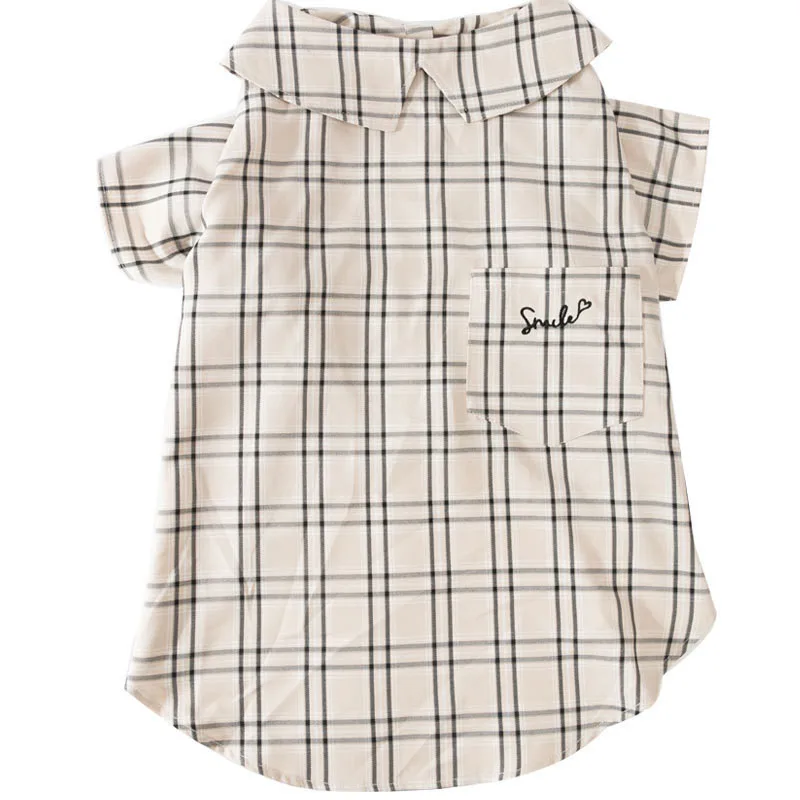 

Classic Plaid Printed Pet Shirt Clothes For Large and Midium Dogs T-Shirt Jacket Clothing Dog Apparel Pet Supplies