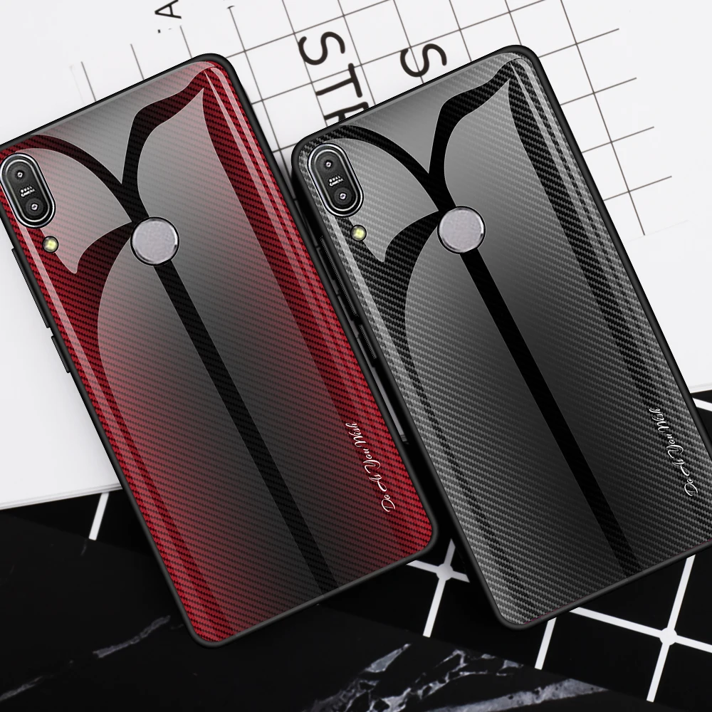 Glass Phone Back Protective Case For ASUS Zenfone Max Pro M2 ZB631KL M1 ZB601KL/ZB602KL Gradient Tempered Cases | Мобильные телефоны