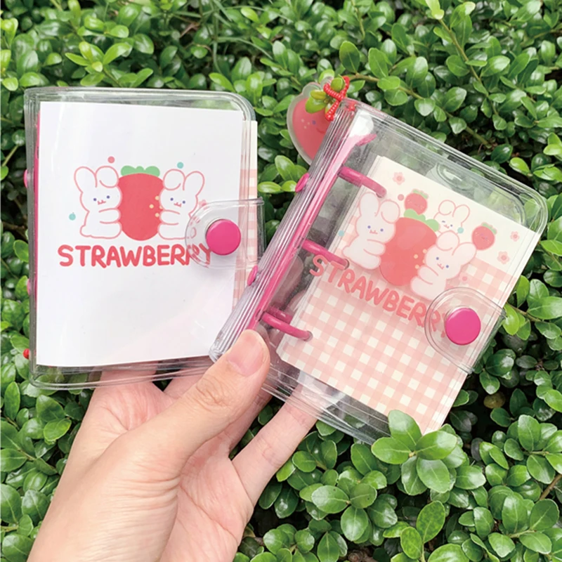 

Cute Original Mini Handbook Loose-leaf Notebooks ornaments Buckle design easy to carry Notepad Metal 3-hole binder Stationery