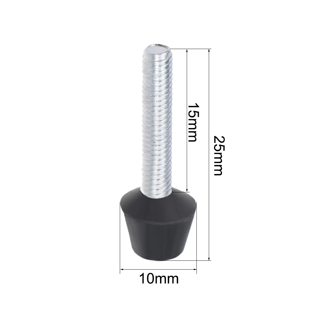 

UXCELL 5pcs Carbon Steel Toggle Clamp Screw Assembly with Rounded Spindle Tip Bolt Nut Accessories Toggle Clamp Foot Rubber Head