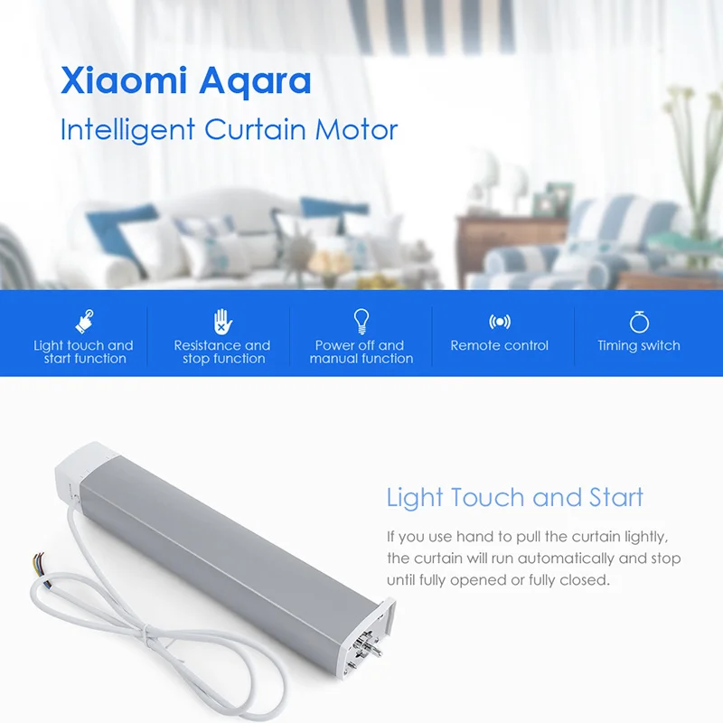 Мотор для занавесок Aqara Zigbee двигатель управления занавесками работает через Wi Fi с