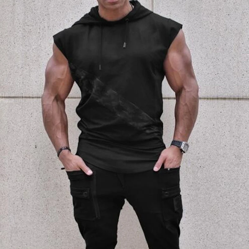 

Men's Tee Shirt Homme Hooded T-shirt Summer Pattern Casual Gyms Fitness Comfortable Men's Shirt Men's Clothing Camisetas Hombre