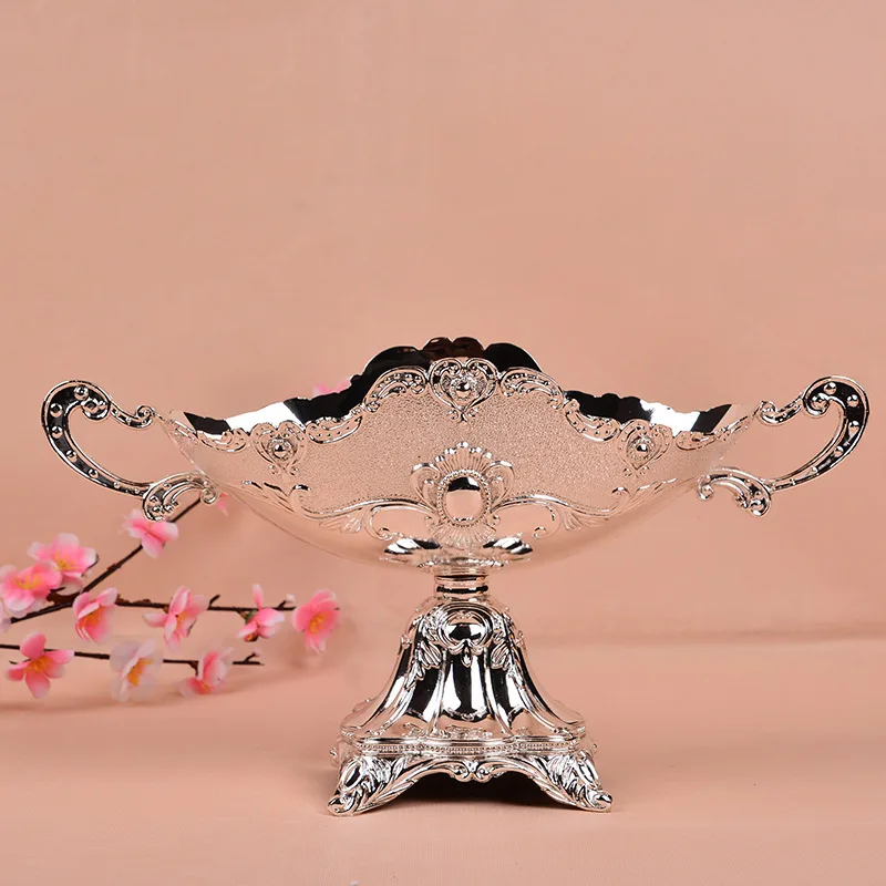 

Новая Фруктовая тарелка из цинкового сплава с сиденьем, оптовая продажа, домашний поднос для хранения KTV Bar, бинауральная тарелка для фрукто...