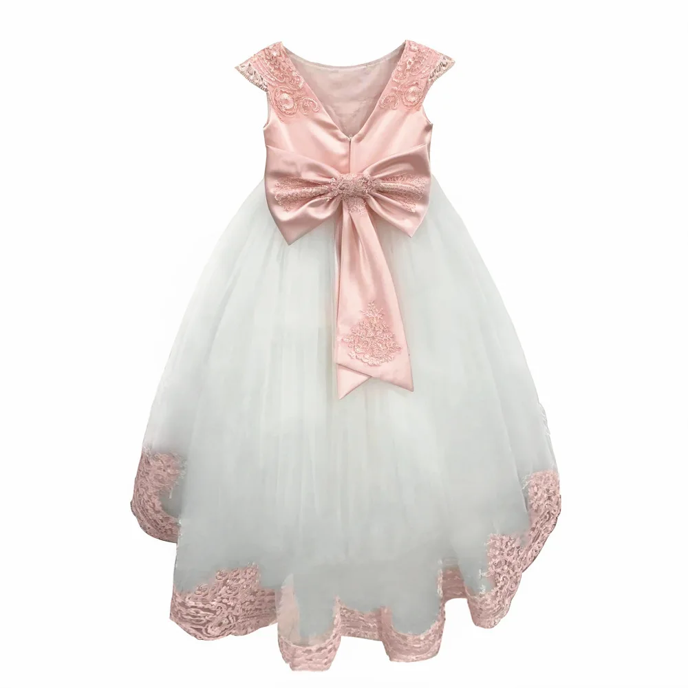 

Hot Salling new 3T-14T christening dress Pure white flower girl dresses for weddings Party Ball Gown Lace Princess Dress 10785