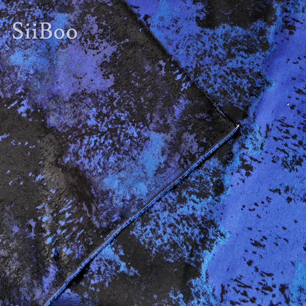 Жаккардовая шерстяная ткань в американском стиле голубое красное звездное небо