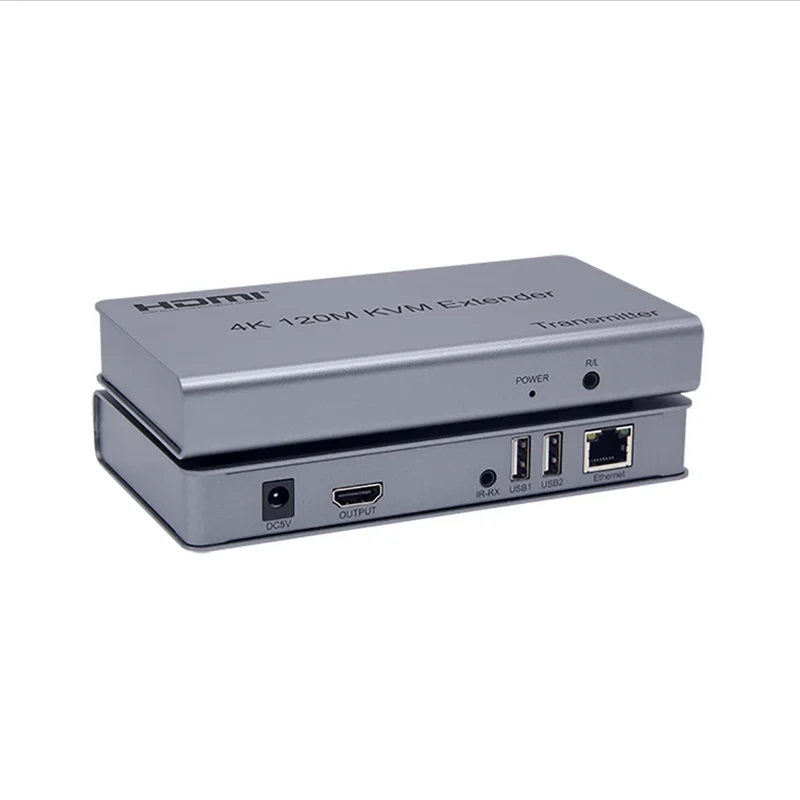 4K 120 м KVM HDMI удлинитель по RJ45 Ethernet Cat5e Cat6 кабель преобразователь TX RX Поддержка USB