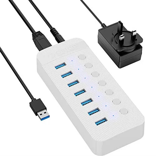 

ORICO 7-Port Powered USB 3.0 Hub Individually Switched USB Splitter with Charge Fast delivery