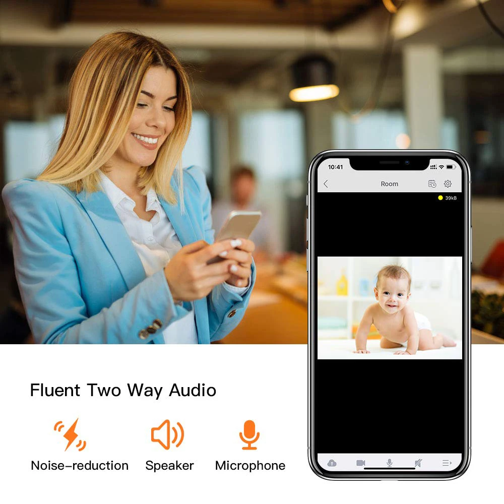 Беспроводная IP-камера видеонаблюдения с функцией автослежения 720P | Безопасность