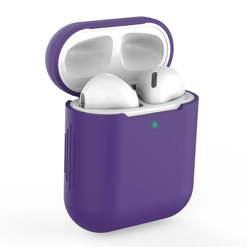 Мягкие силиконовые чехлы для Apple Airpods 1/2 защитный Bluetooth беспроводной чехол