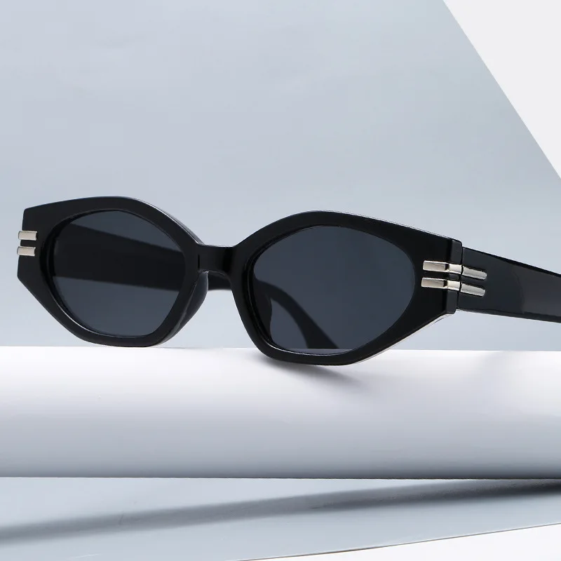 

2021 Vintage Cat Eye Sunglasses Men Brand Eyewear Luxury Female Ocean Lens Designer Triangle Shades UV400 zonnebril Ms