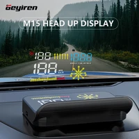 geyiren m15 head up display obd car electronics hud display speedometers overspeed warning obd2 dual mode projector