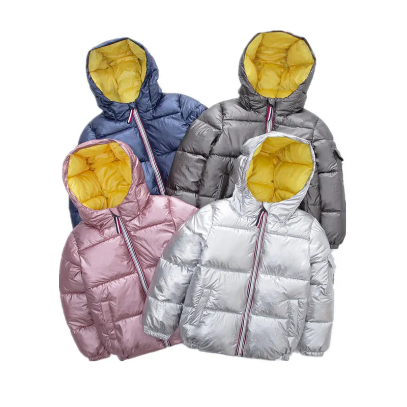 

Winter Jacket Thick for Girls Boys Baby Unisex Warm Coat Kids Children's Hooded Solid Cotton Padded Clothes 2-9Y