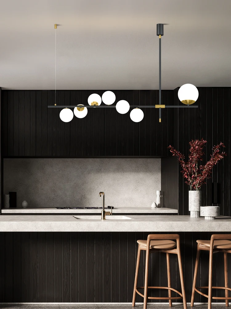 

Simple Dining Room LED Chandelier G9 Modern Coffee Shop Bar Pendant Lamp Restaurant Home Decoration Nordic Long Hanging Light