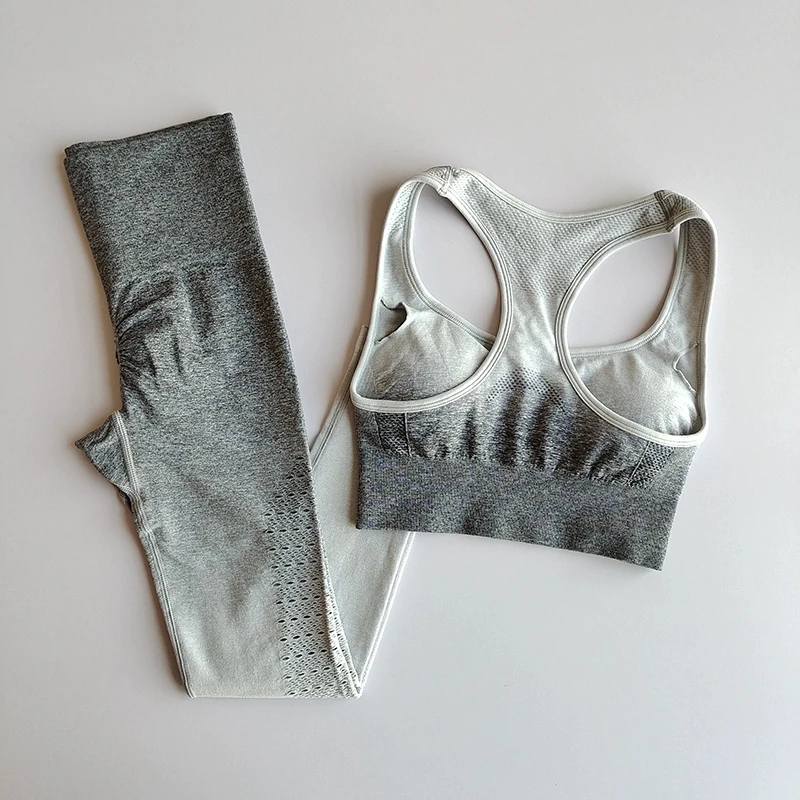 2 Piece Sport Outfit  Women Gym Yoga Set Fitness Clothing  Seamless Sport Leggings Sports Bra Running Sport Wear