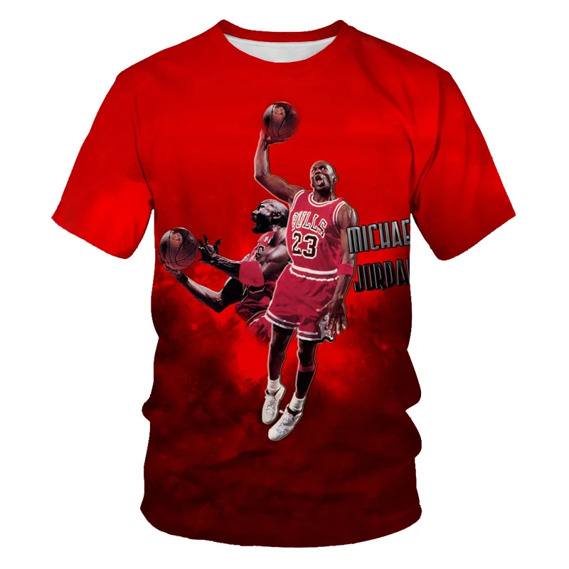 Летняя мужская футболка 2021 модная и женская с баскетбольной звездой мягкая