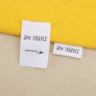 Пользовательская швейная этикетка, пользовательские этикетки для одежды-бирки из ткани, логотип или текст, хлопковая лента, пользовательский дизайн, ручная работа (MD3041)