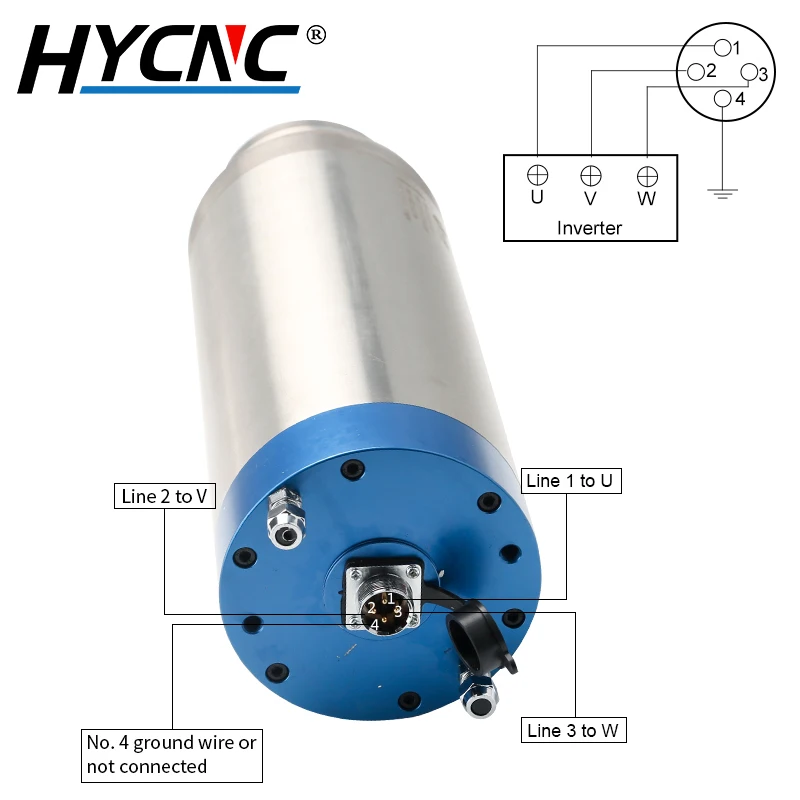 Резьба по камню с ЧПУ 5 кВт 380 В 220 Электродвигатель шпинделя водяным охлаждением