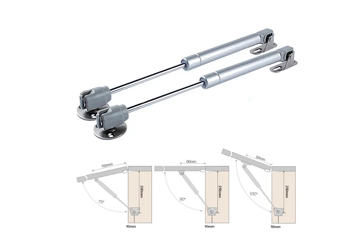1pcs Cabinet Lift Hydraulic Gas Support Rod Door Up Lid Stay Hinge Open Close 40/60/80/100/120/150N|cabinet door hinge|cabinet liftlid stay support |