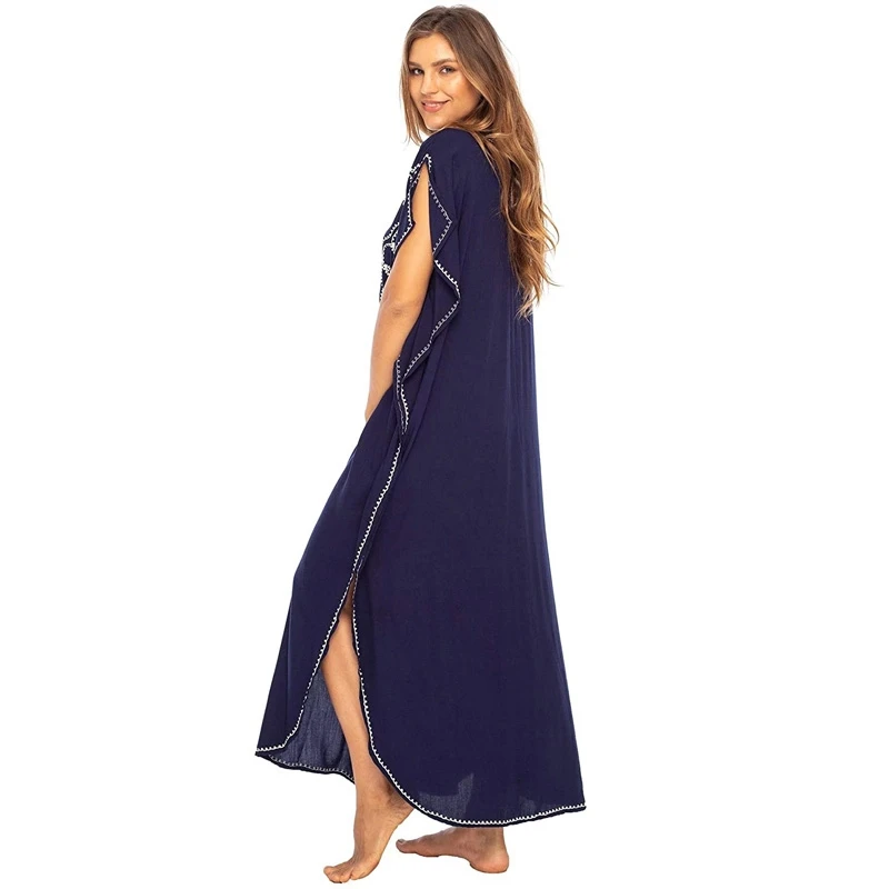 Бали пляжное длинное платье кафтан купальный костюм сокрытие летнее ResortWear