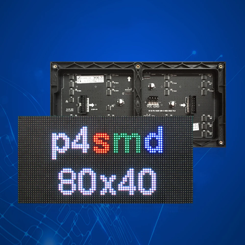 P4 внутренний СВЕТОДИОДНЫЙ экран модуль 320x160 мм RGB Полноцветный 80x40 пикселей