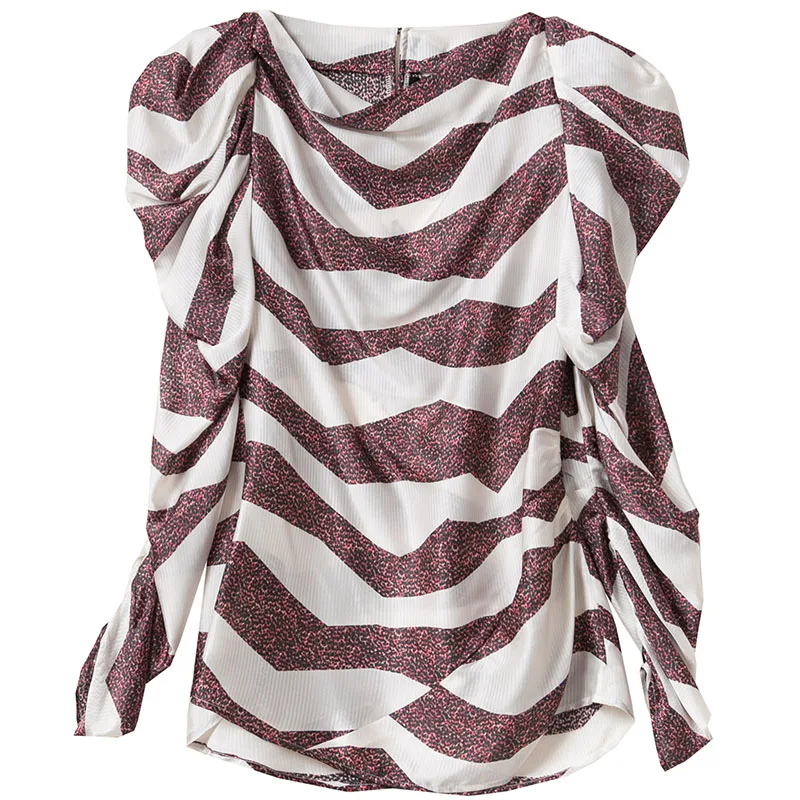 Женская шелковая блузка на пуговицах с длинным рукавом|Блузки| |