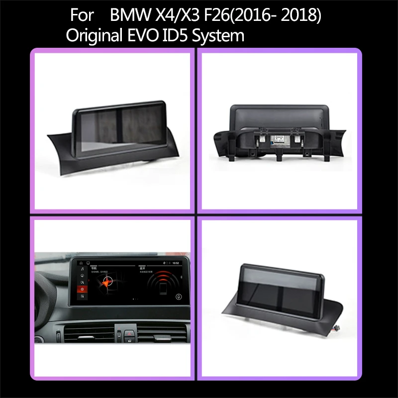 구매 Fnavily 안드로이드 10 자동차 라디오 BMW X4 F26 X3 F25 EVO ID5 멀티미디어 네비게이션 라디오 스테레오 무선 CarPlay GPS 와이파이 5G 10.25