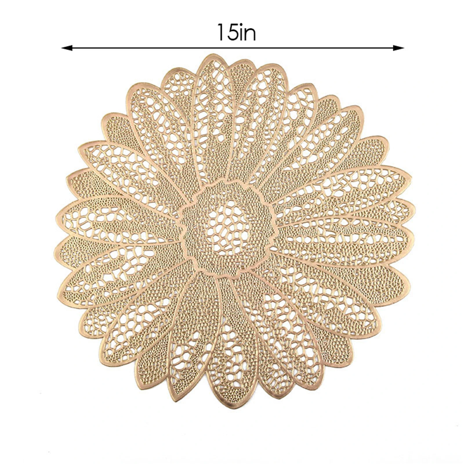 

Hollow Flower Placemat Home Decor Simulation PVC Table Mat No Slip Insulation Pads Dining Table Decoration Kitchen Accessories