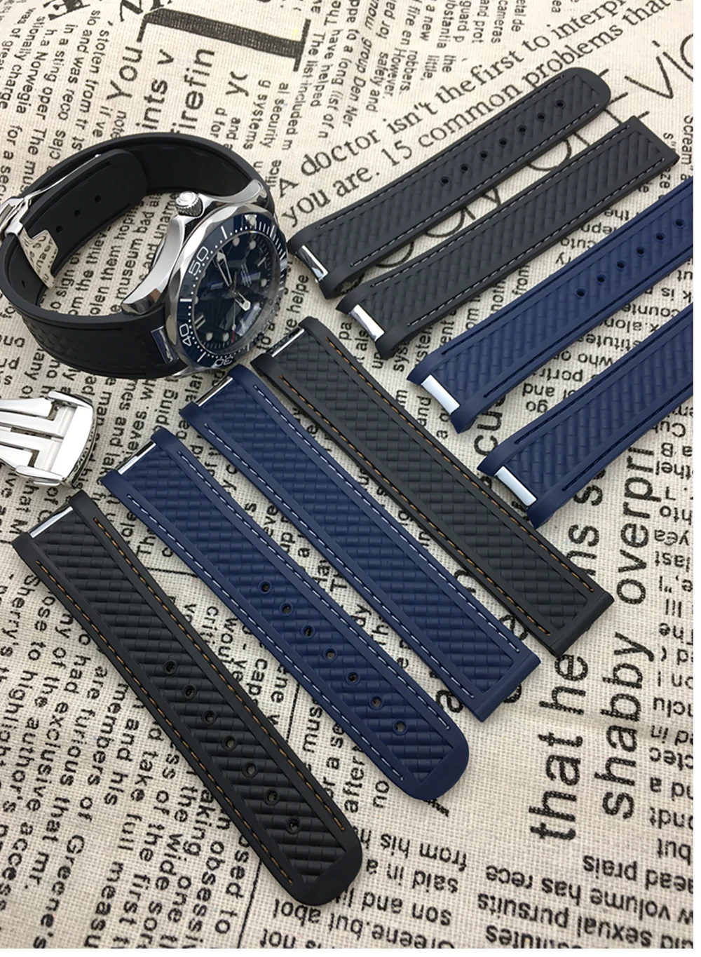 19 мм 20 мм силиконовый резиновый ремешок для часов подходит для Omega AT150 Seamaster 600 Speedmaster GMT DE VELLE серии Аксессуары для часов