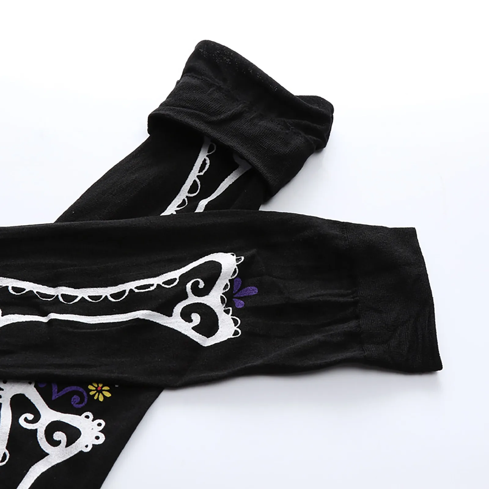 

New Festival Halloween Skeleton Long Tube Knee Socks Fancy Dress Party Funny Dress Up Props Print Streetwear
