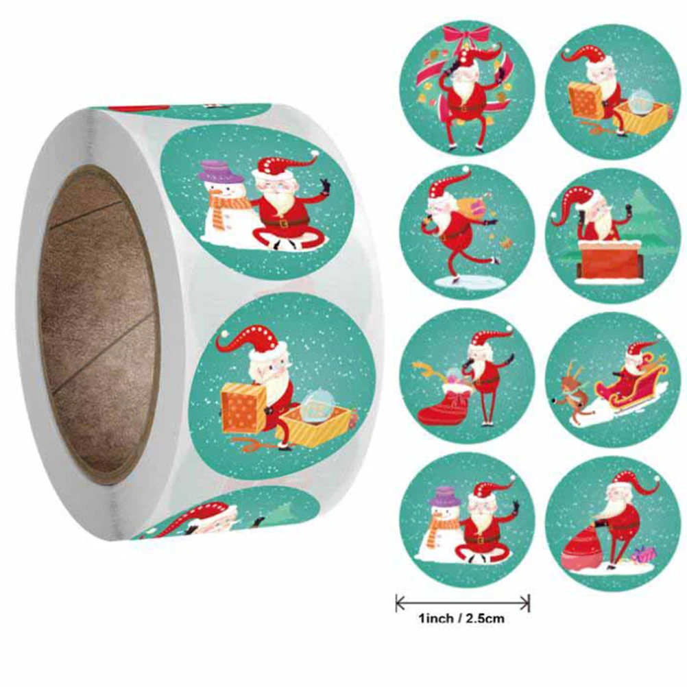 

Merry Christmas Handmade Sticker Card Box Package Santa Thank You Label Sealing Stickers Wedding