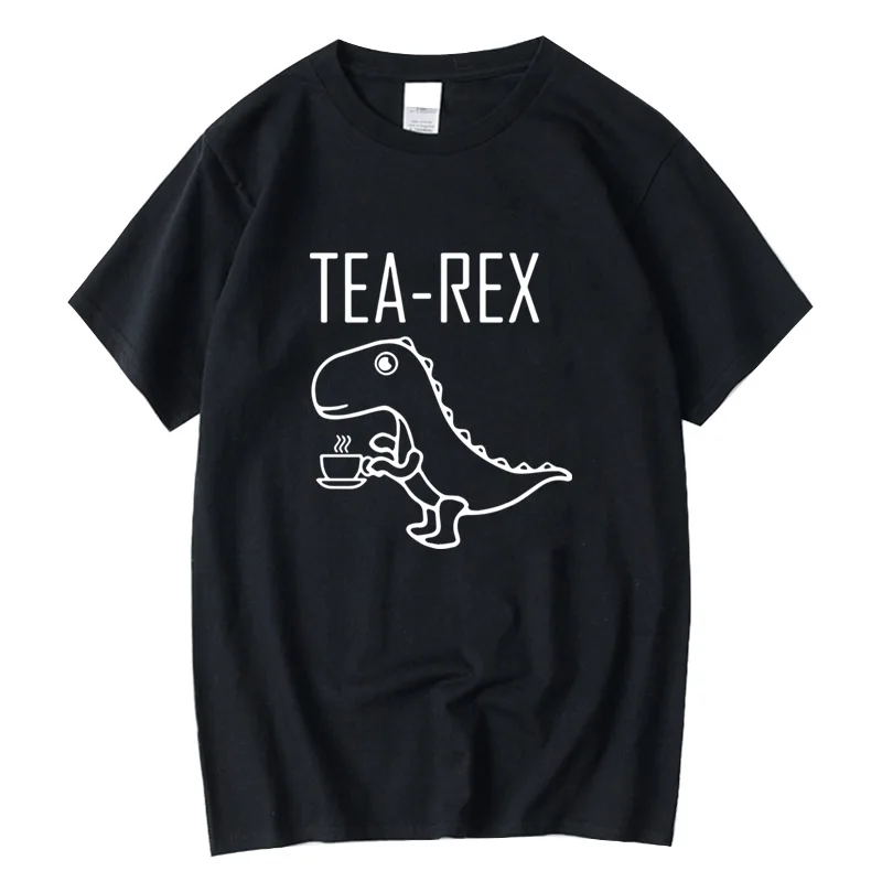 

XIN YI Men's t-shirt High quality100% cotton short slleve Funny dinosaur print casual loose men tshirt o-neck male t-shirt tee