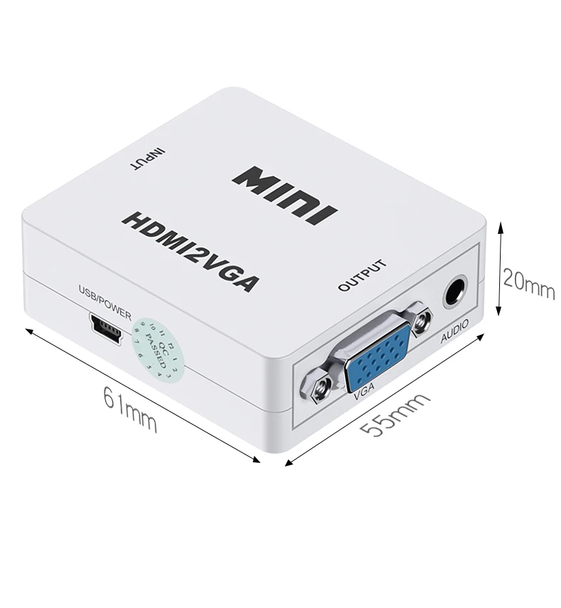

mini HDMI to VGA Adapter HDMI2VGA Converter With Audio Digital Analog HD 1080p For PC Laptop Tablet Displayer HDMI VGA