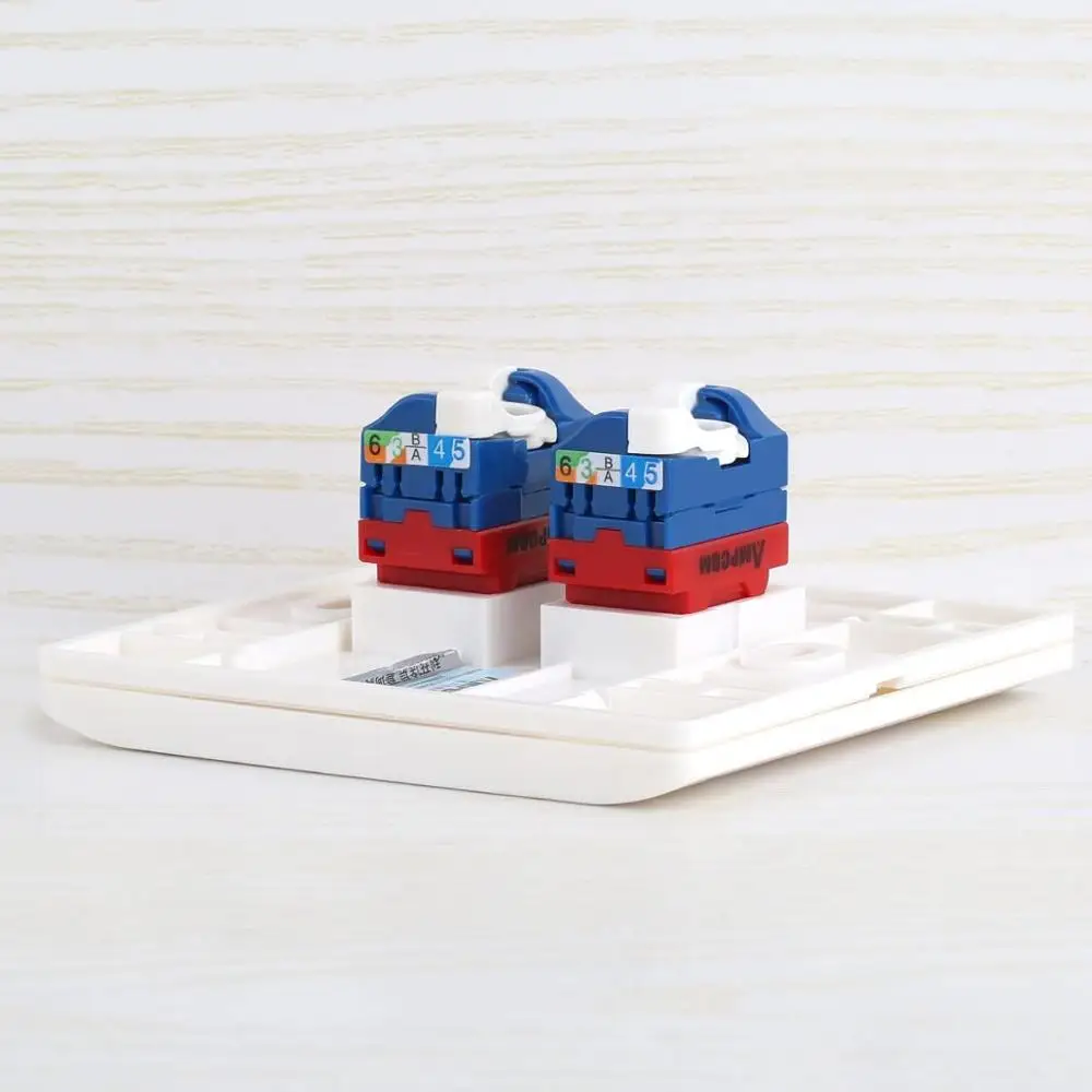 AMPCOM 10 Pack CAT6 RJ45 без ключа пробойника не требуется разъем модуля UTP красный|Детали