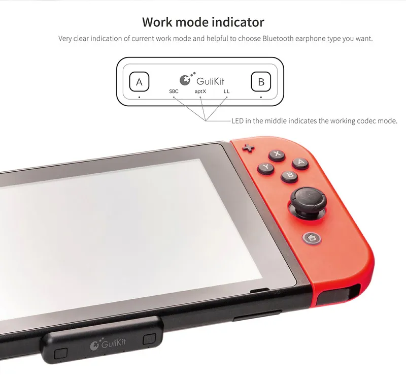 GuliKit NS07 Route Air Bluetooth беспроводной аудио адаптер или передатчик type-C для nintendo Switch Lite PS4 PC