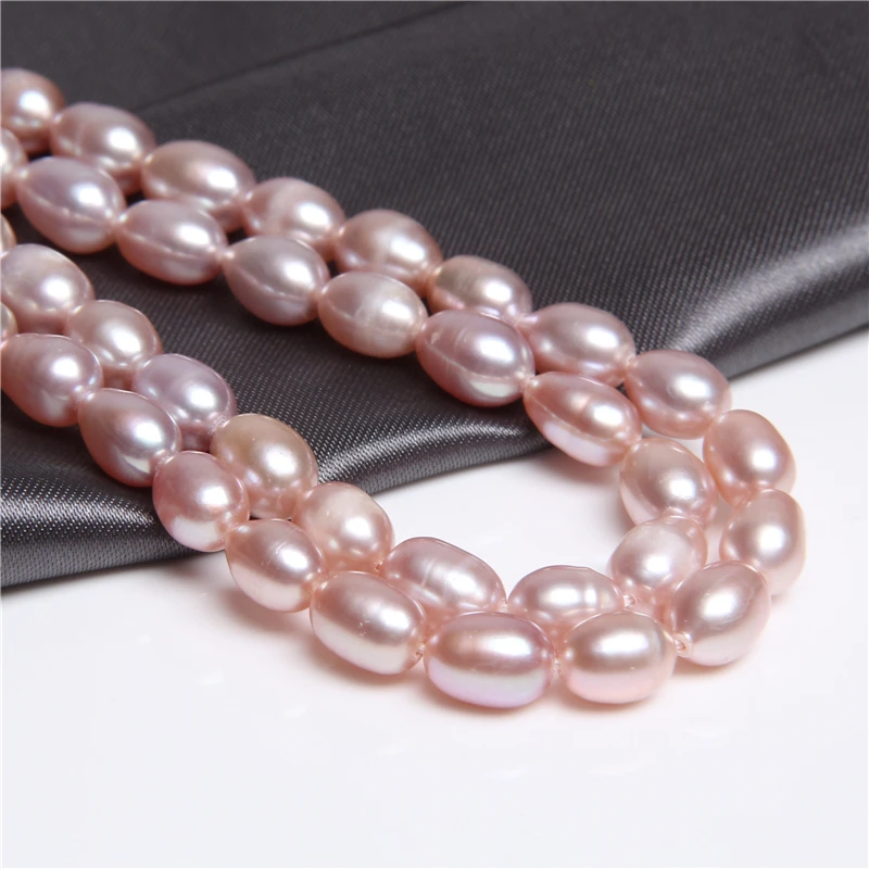 Ожерелье из розового золота 6 7 мм овальное ожерелье искусственного жемчуга с