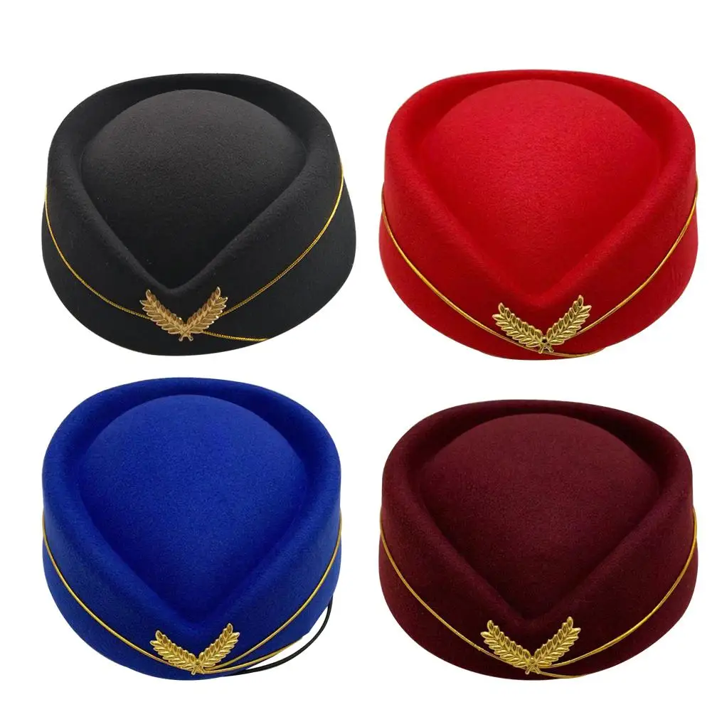 Новый элегантный шерстяной пилотка стюардессы берет темперамент дамы шляпа