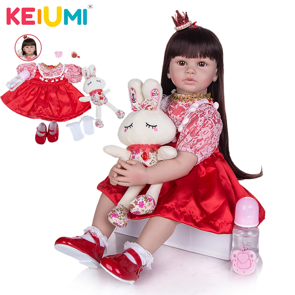 KEIUMI Фэнтезийный новорожденный кукла 60 см настоящая принцесса силиконовый