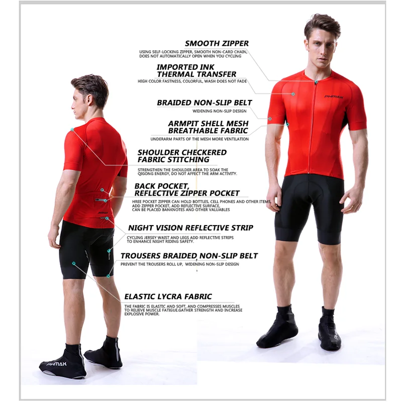 PHMAX Pro одежда для велоспорта, одежда для горного велосипеда, Майо, Ropa Ciclista, Спортивная Мужская одежда для велоспорта, комплект из майки для велоспорта